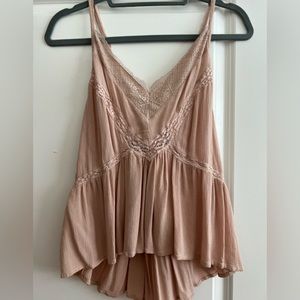 American eagle light pink tank, size M
